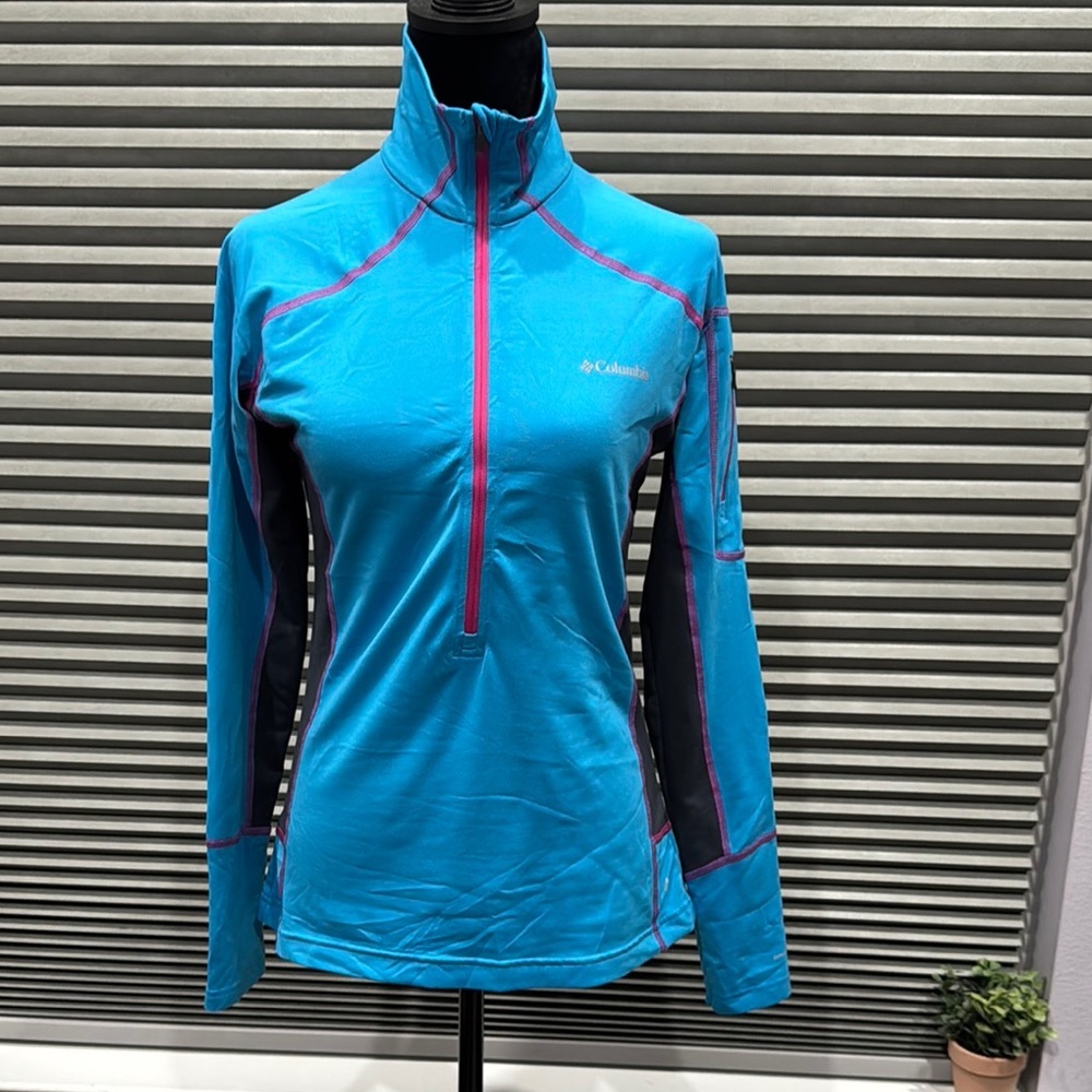 Columbia Turquoise and Pink Active Pullover
